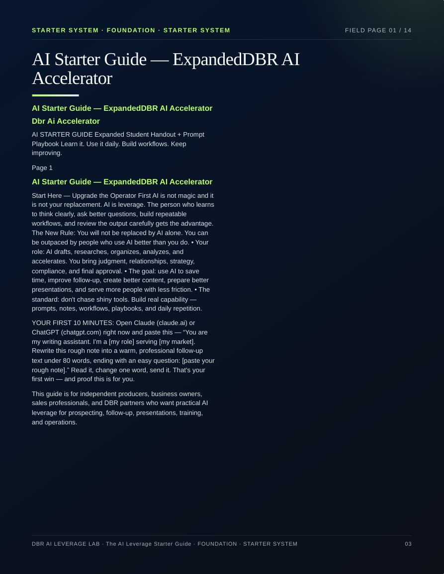 The AI Leverage Starter Guide · page 3