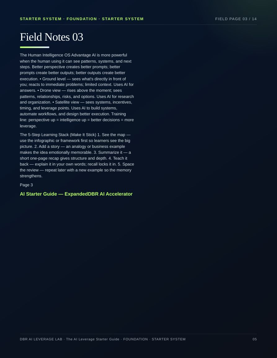 The AI Leverage Starter Guide · page 5