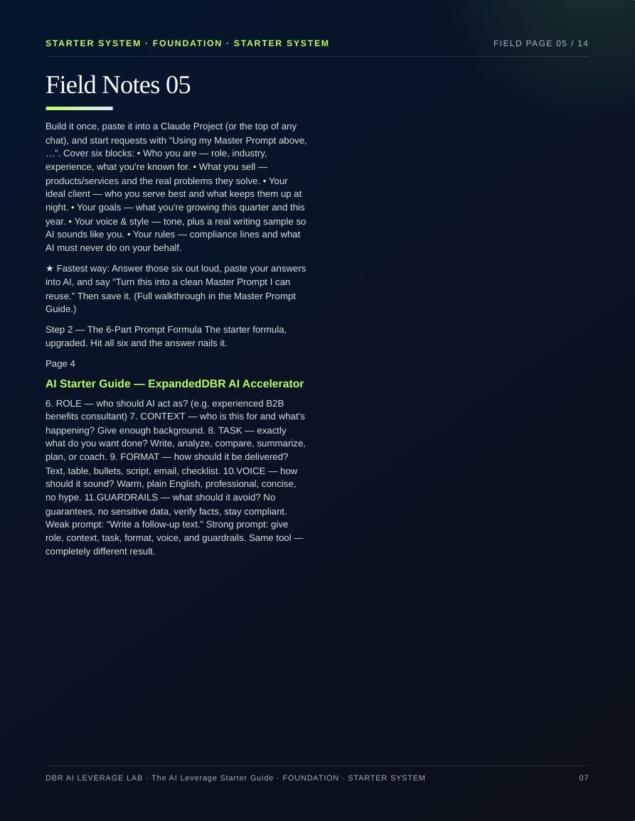 The AI Leverage Starter Guide · page 7