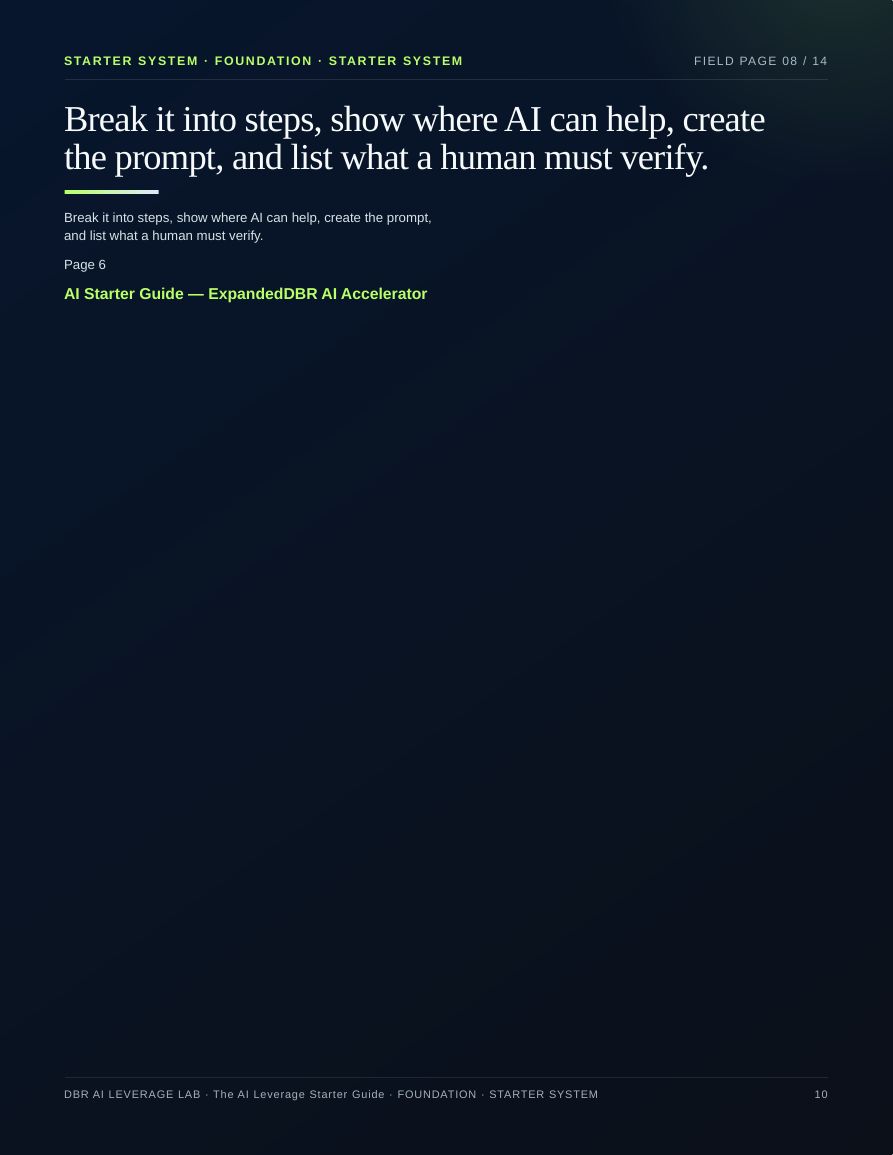 The AI Leverage Starter Guide · page 10