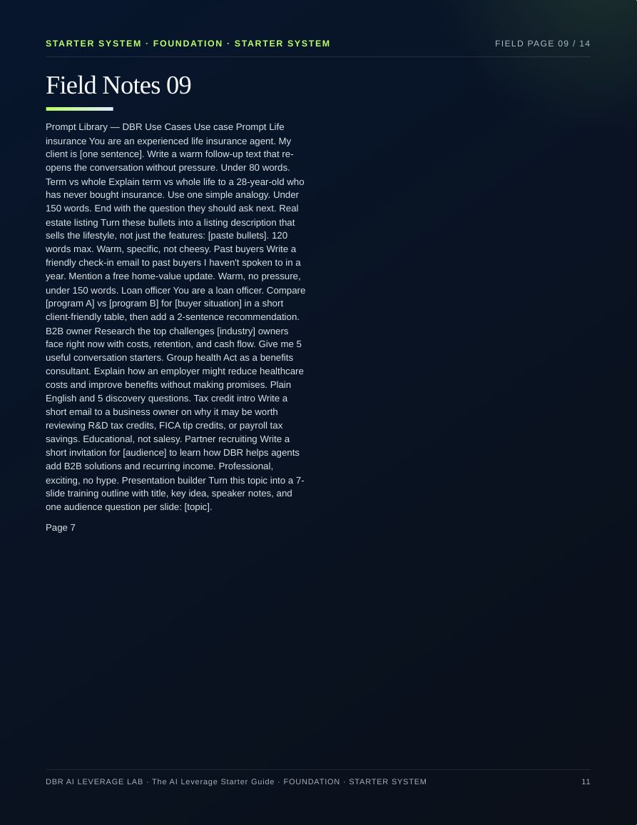 The AI Leverage Starter Guide · page 11