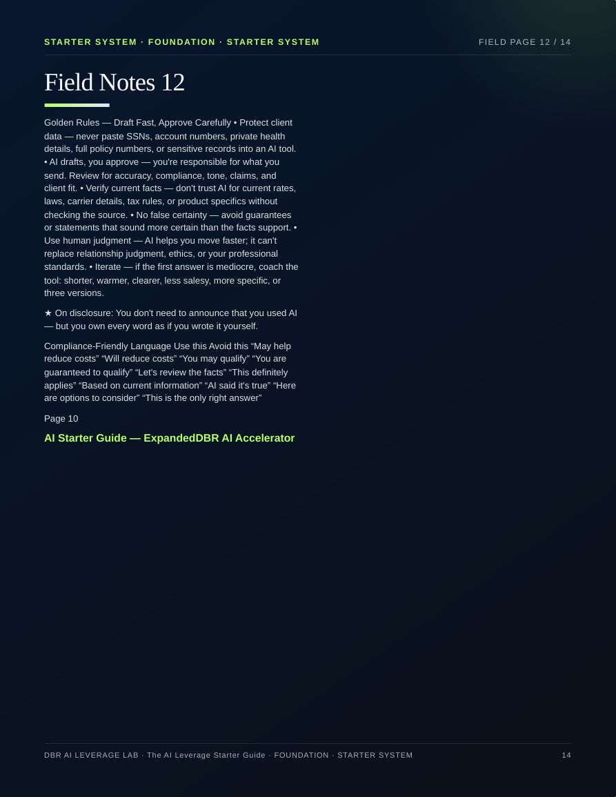 The AI Leverage Starter Guide · page 14