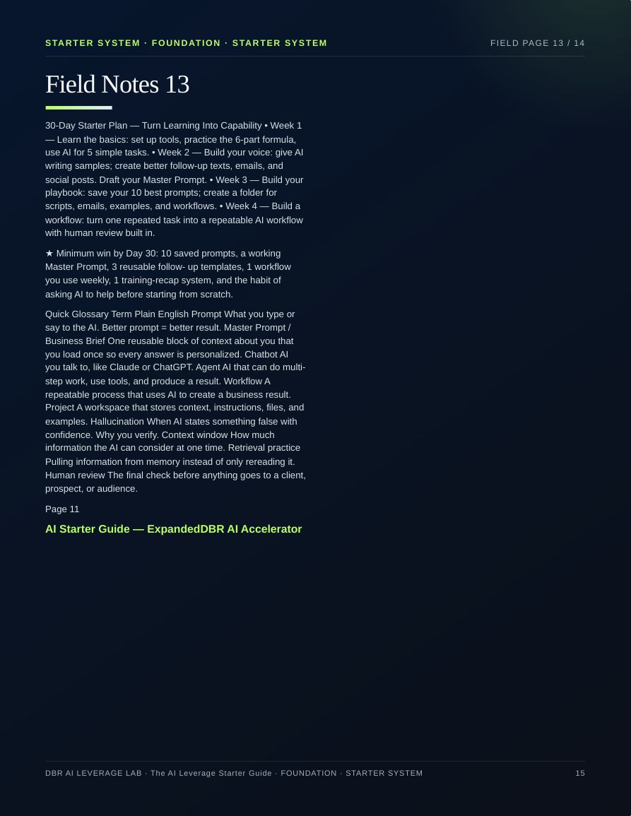 The AI Leverage Starter Guide · page 15