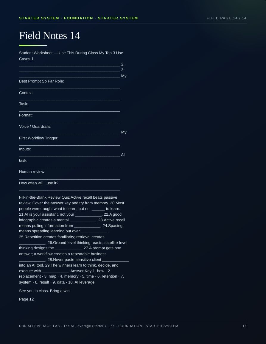 The AI Leverage Starter Guide · page 16