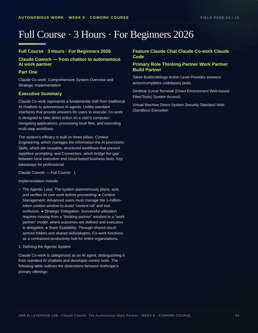 Claude Cowork: The Autonomous Work Partner · page 3