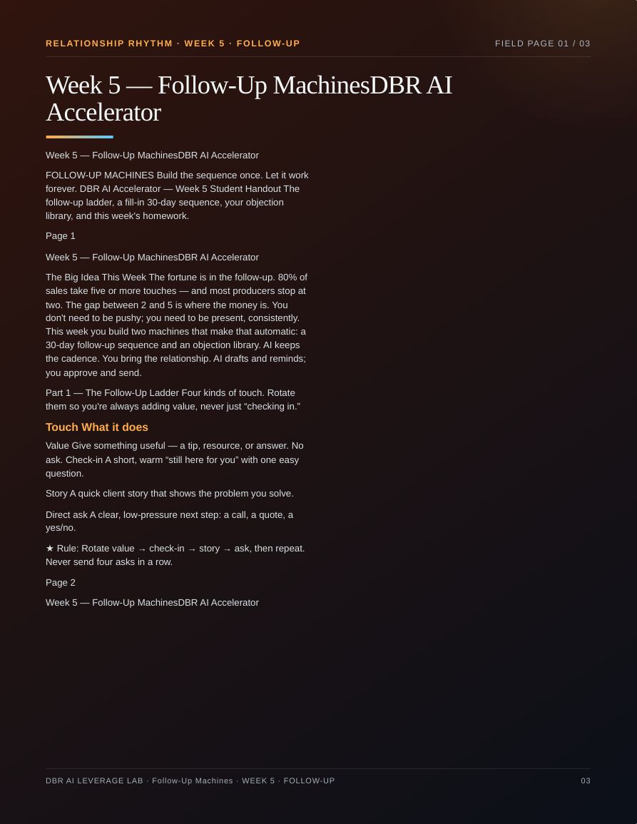 Follow-Up Machines · page 3
