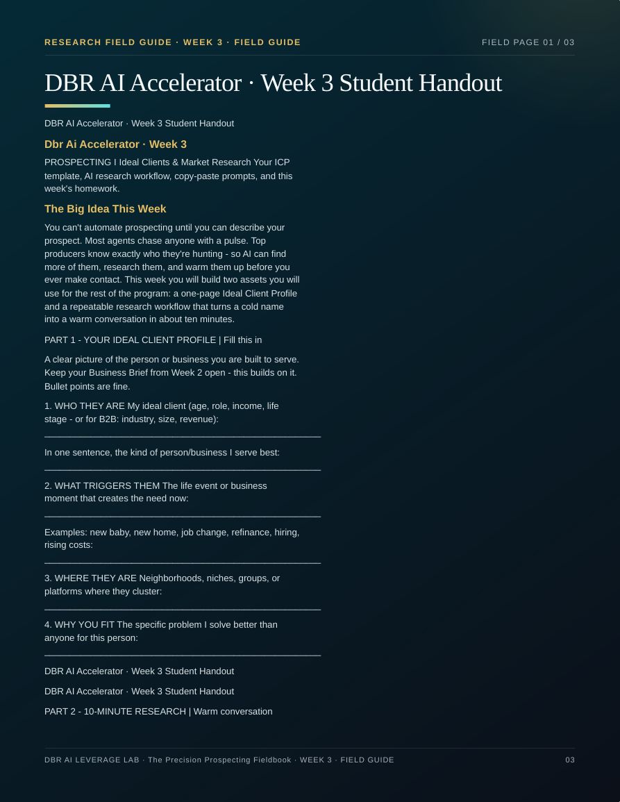 The Precision Prospecting Fieldbook · page 3