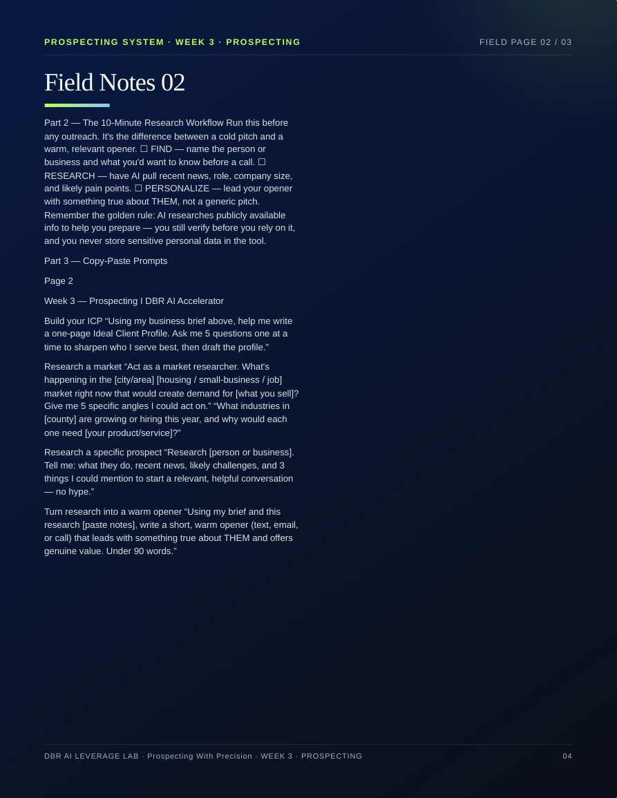 Prospecting With Precision · page 4