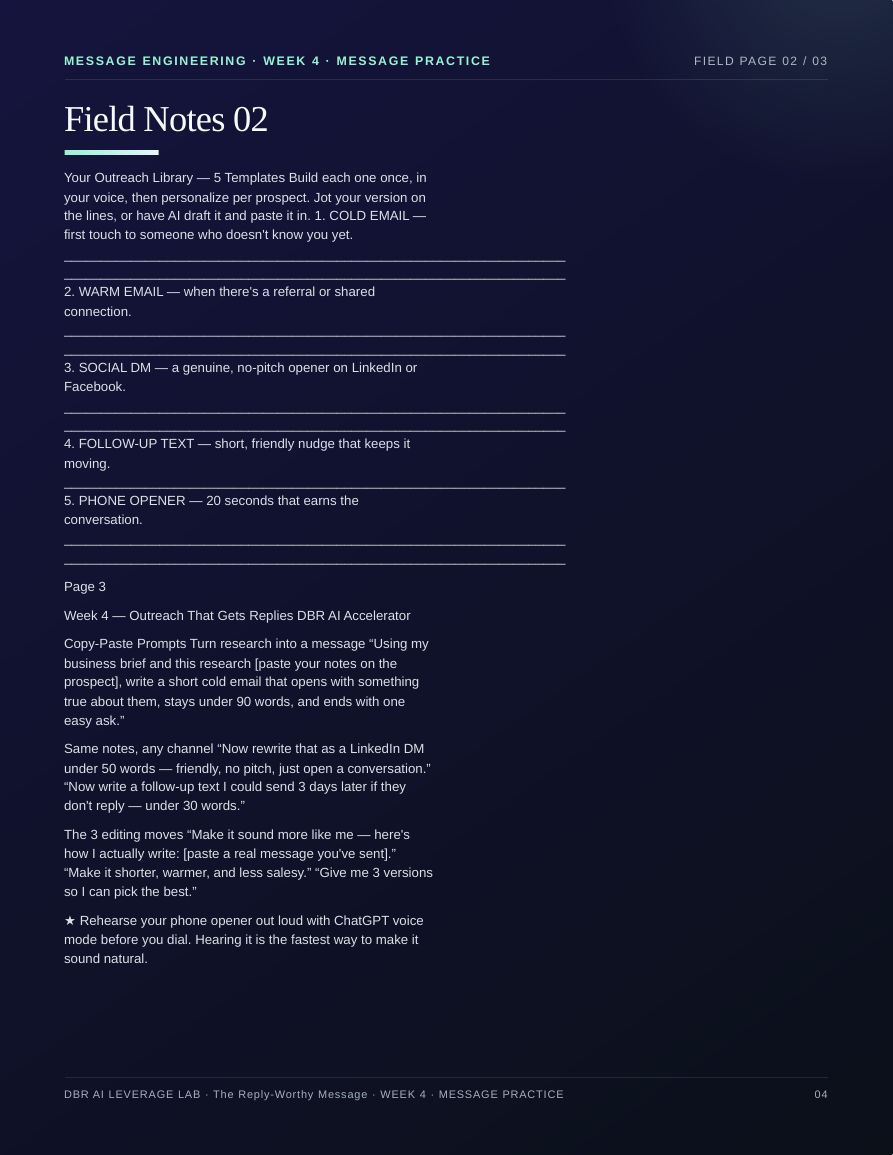 The Reply-Worthy Message · page 4