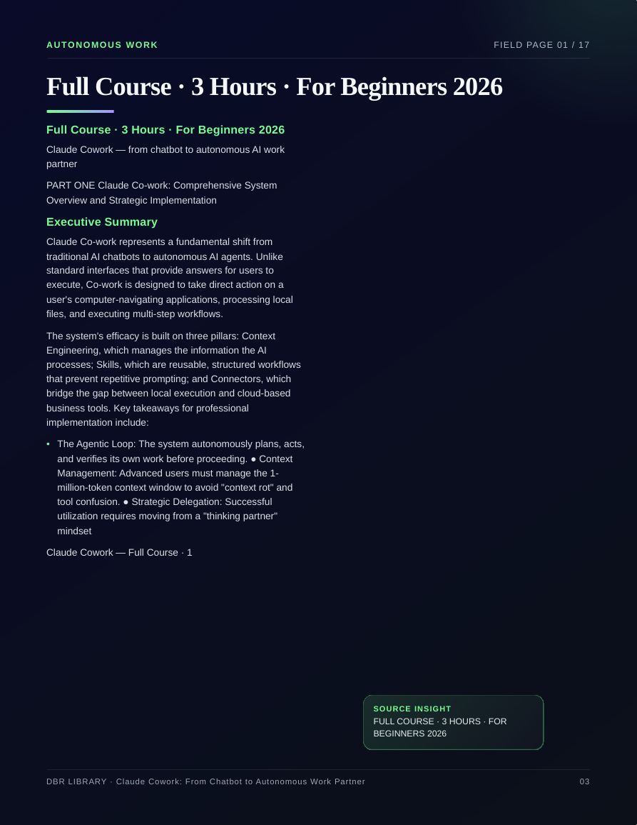 Claude Cowork: From Chatbot to Autonomous Work Partner · page 3