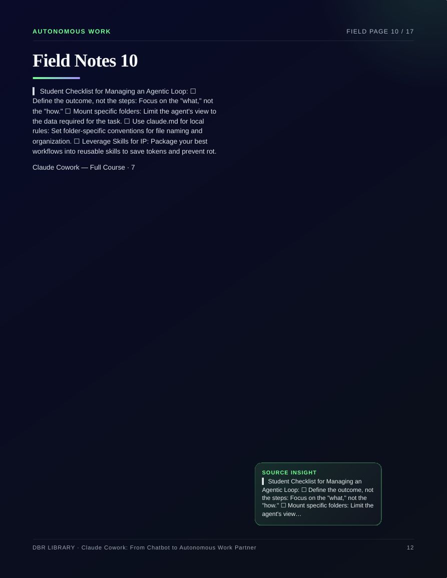 Claude Cowork: From Chatbot to Autonomous Work Partner · page 12