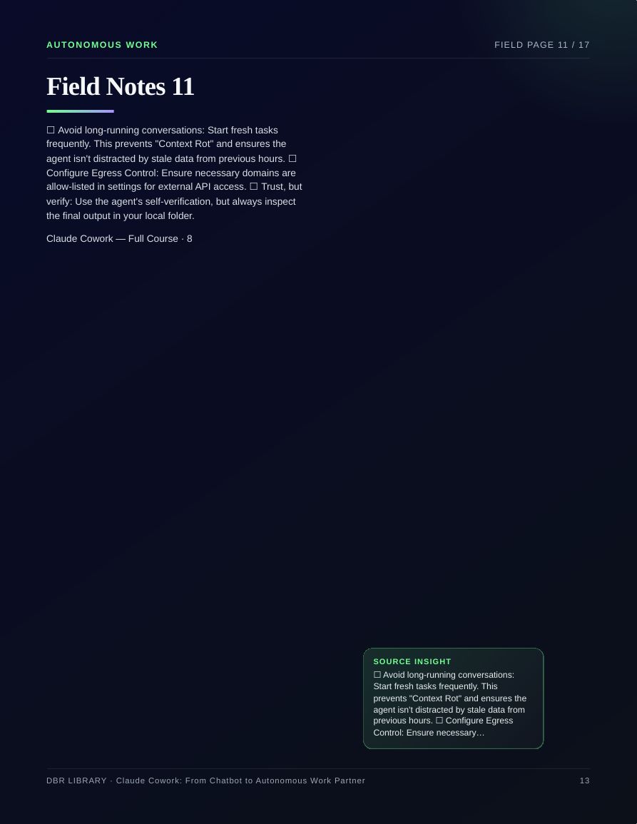 Claude Cowork: From Chatbot to Autonomous Work Partner · page 13