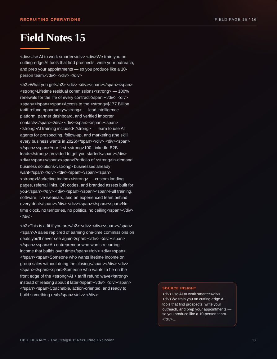 The Craigslist Recruiting Explosion · page 17