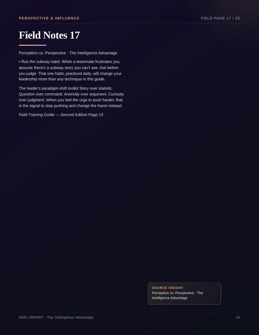 The Intelligence Advantage · page 19