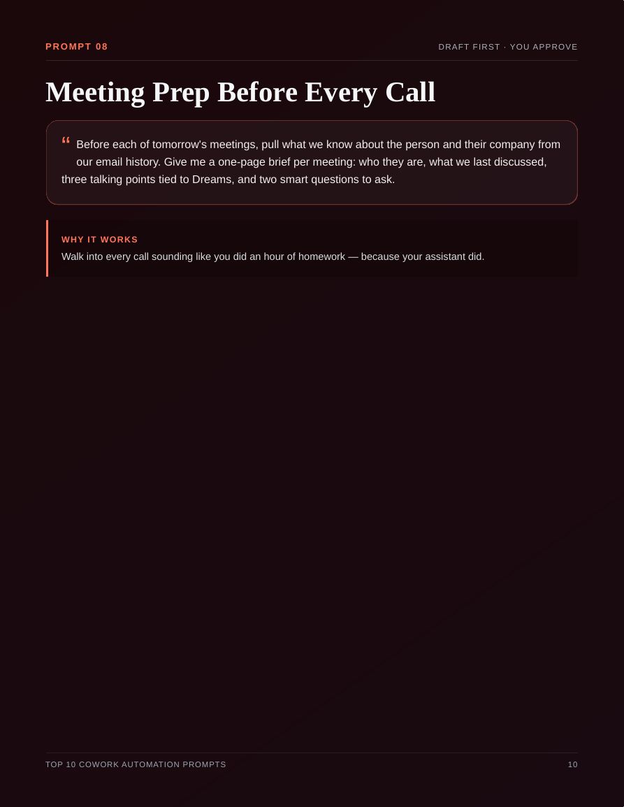 Top 10 Cowork Automation Prompts · page 11