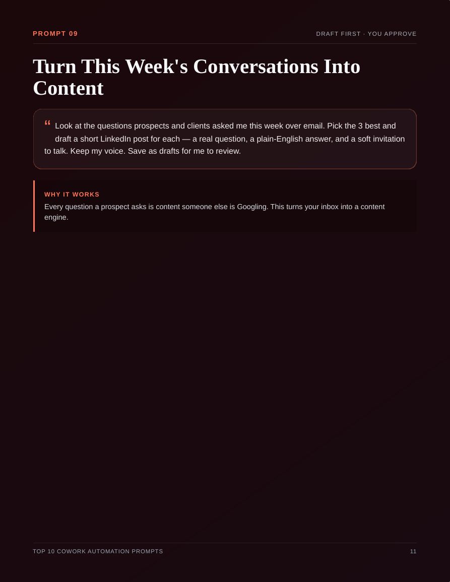 Top 10 Cowork Automation Prompts · page 12