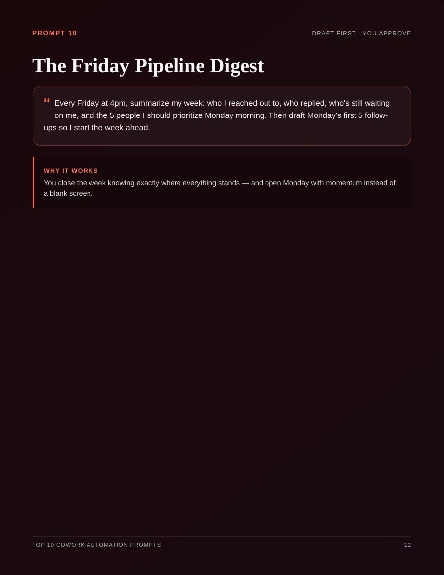 Top 10 Cowork Automation Prompts · page 13